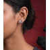 Ruby Bloom Dangle Stud Earrings