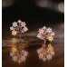 Golden Petal Spark Stud Earrings