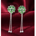 Spring Bloom Silver Drop Earrings