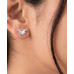 Cute Purple Alien Character Stud Earrings