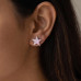 Kawaii Lavender Cartoon Ear Studs