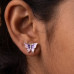 Lavender Flutter Stud Earrings