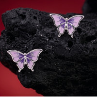 Lavender Flutter Stud Earrings