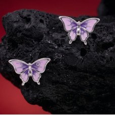 Lavender Flutter Stud Earrings