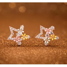 Amethyst Bloom Butterfly Studs