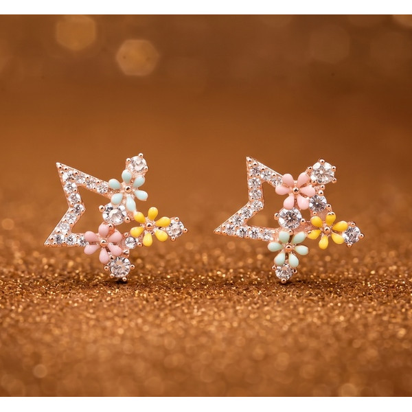 Amethyst Bloom Butterfly Studs