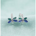 Purple Petal Wing Stud Earrings