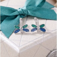 Purple Petal Wing Stud Earrings