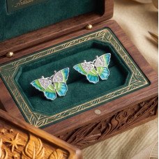 Enchanted Lavender Butterfly Studs