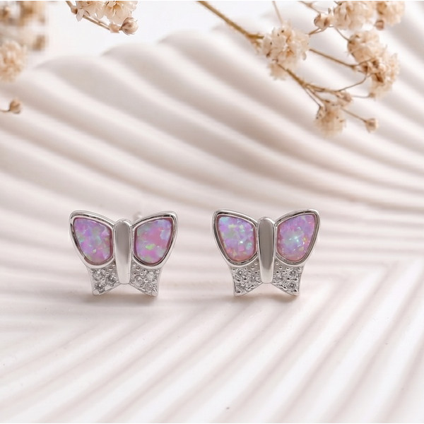 Dreamy Lilac Butterfly Studs