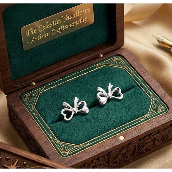 Celestial Swallow Silver Studs