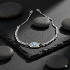 Silver Evil Eye Bracelet