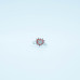 Blushing Heart Halo Silver Ring