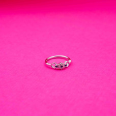 Infinity Sparkle Silver Link Ring