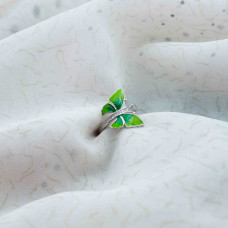 Emerald Wing Charm Ring