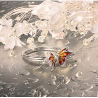 Monarch Whisper Butterfly Ring