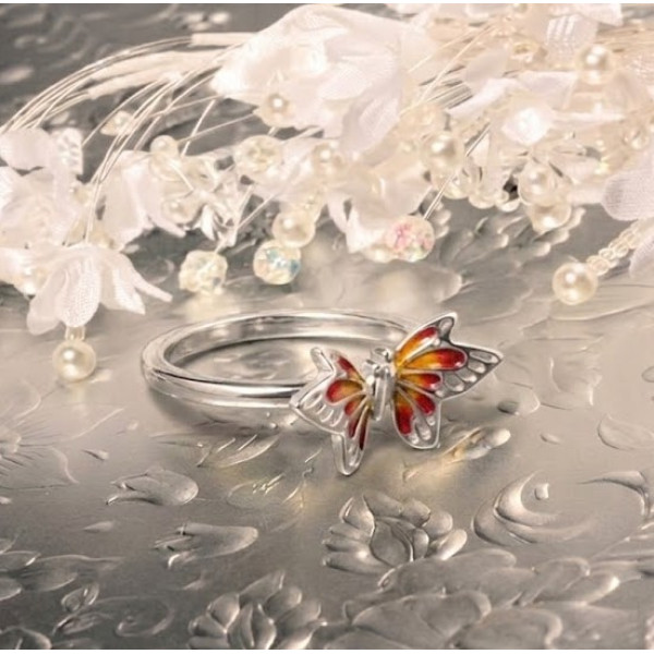 Monarch Whisper Butterfly Ring