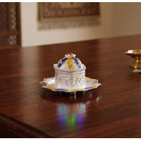 Vintage Silver Enamel Decorative Box