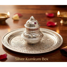 Silver Aura Kumkum Box Silver Aura Kumkum Box