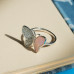 Pink Enamel Butterfly Ring