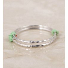 Silver Twin Line Baby Bangle