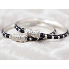 Little Charm Black Bead Baby Kada