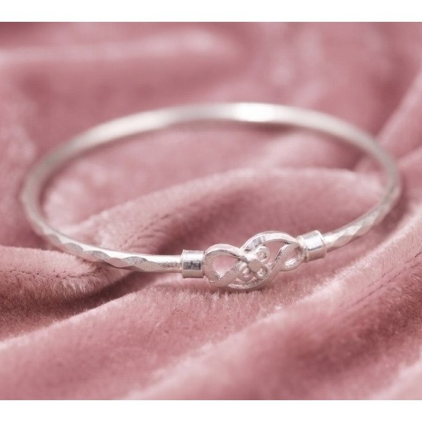 Blossom Twist Silver Baby Kada