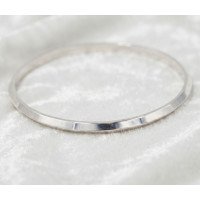 Elegant Flat Silver Kada