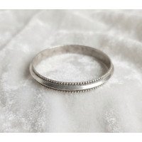 Radiant Edge Silver Bangle