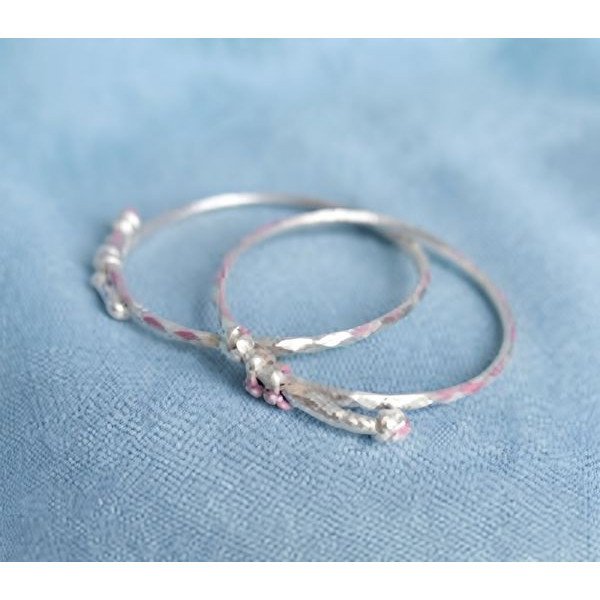 Little Melody Silver Baby Bangles