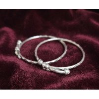 Moonlight Faceted Silver Bangle