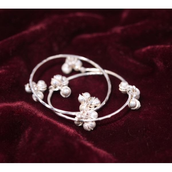 Cute Bells Silver Baby Wrist Bracelet Pair
