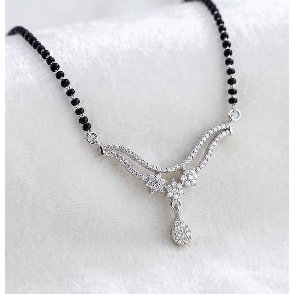 Crystal Flower Mangalsutra