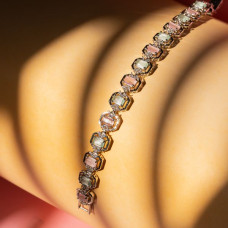 Pink & Green Crystal Bracelet