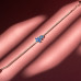 Twin Blossom Blue Stone Bracelet
