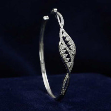 Crystal Vine Silver Bangle