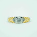 Men’s Two-Tone Round Stone Ring