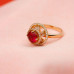 Red Radiance Solitaire Ring