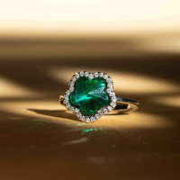 Clover Charm Silver Ring