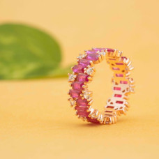 Pink Flame Eternity Ring