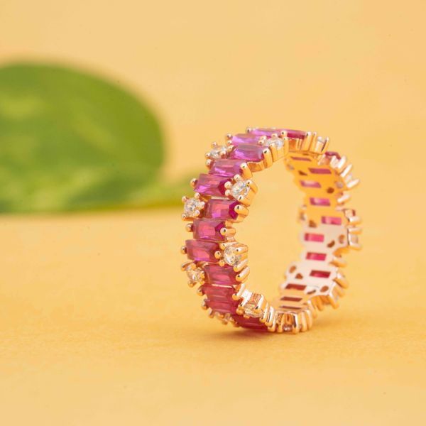 Pink Flame Eternity Ring