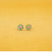 Green Petals with Pink Center Earrings