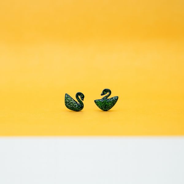 Swan Stud Earrings