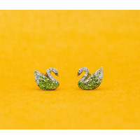 Chic Swan Stud Earrings