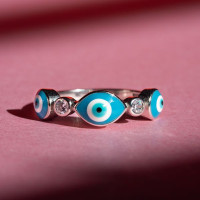 Triple Evil Eye Protection Ring