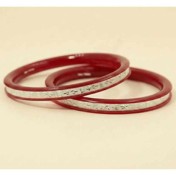 Rajasi Silver Bloom Bangles