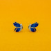 Blue Butterfly Silver Earrings and pandent