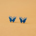 Blue Enamel Butterfly Silver