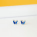 Blue Enamel Butterfly Silver