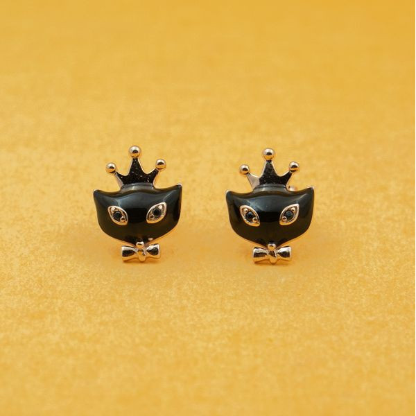 Royal Owl Silver Stud Earrings